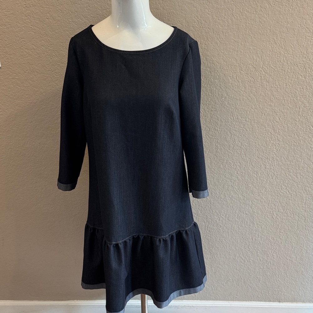 Awama‎ Black Ruffle Hem Dress size medium
